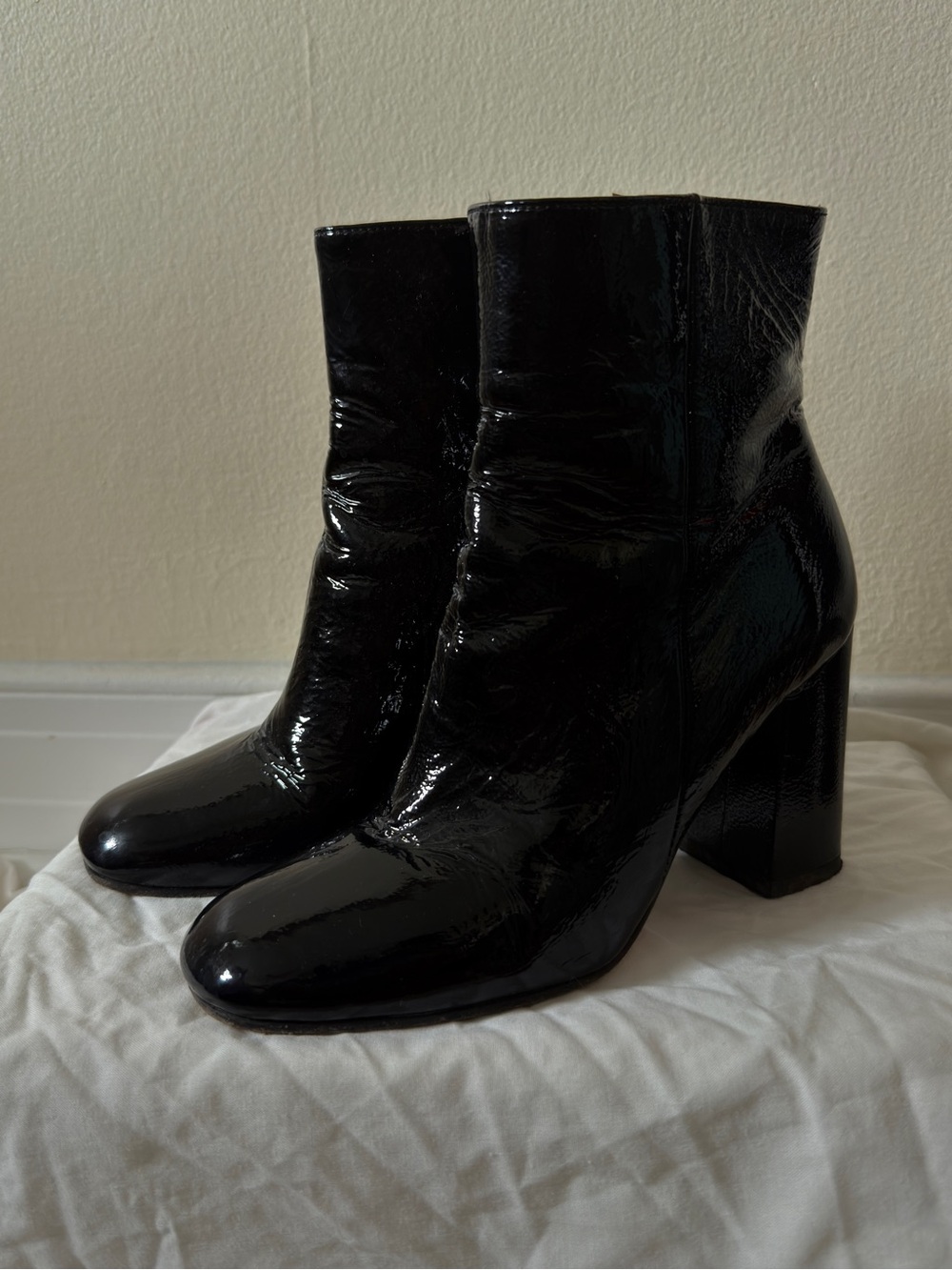 Summit Block Heel Ankle Boots - Black